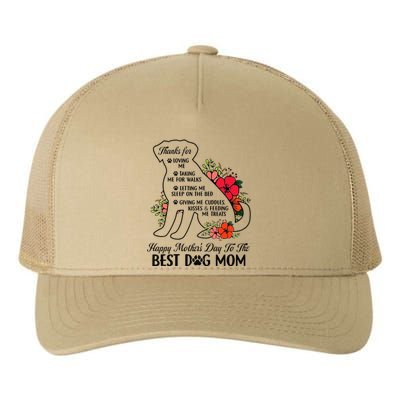 Happy MotherS Day To The Best Dog Mom Mothers Day Dog Lover Yupoong Adult 5-Panel Trucker Hat