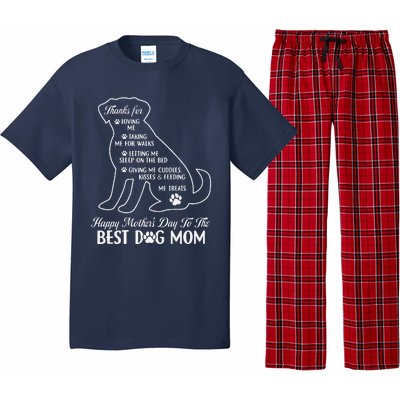 Happy MotherS Day To The Best Dog Mom Mothers Day Dog Lover Pajama Set