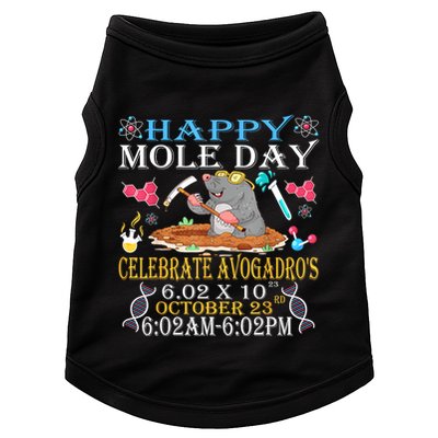 Happy Mole Day Celebrate AvogadroS Mole 6.02 X 10 October Doggie Tank