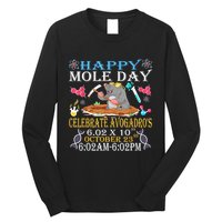 Happy Mole Day Celebrate AvogadroS Mole 6.02 X 10 October Long Sleeve Shirt