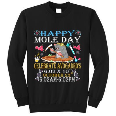 Happy Mole Day Celebrate AvogadroS Mole 6.02 X 10 October Sweatshirt