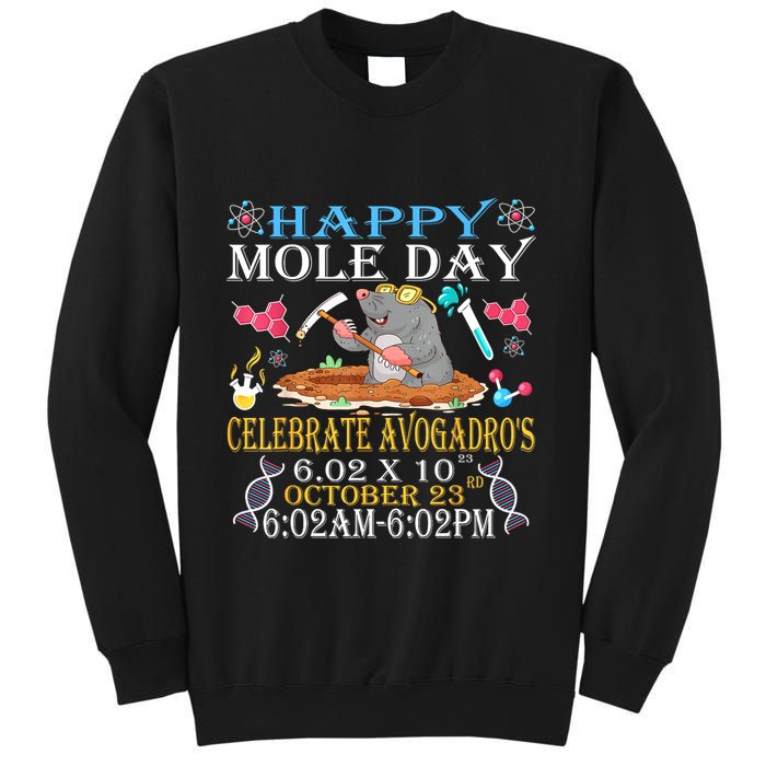 Happy Mole Day Celebrate AvogadroS Mole 6.02 X 10 October Sweatshirt