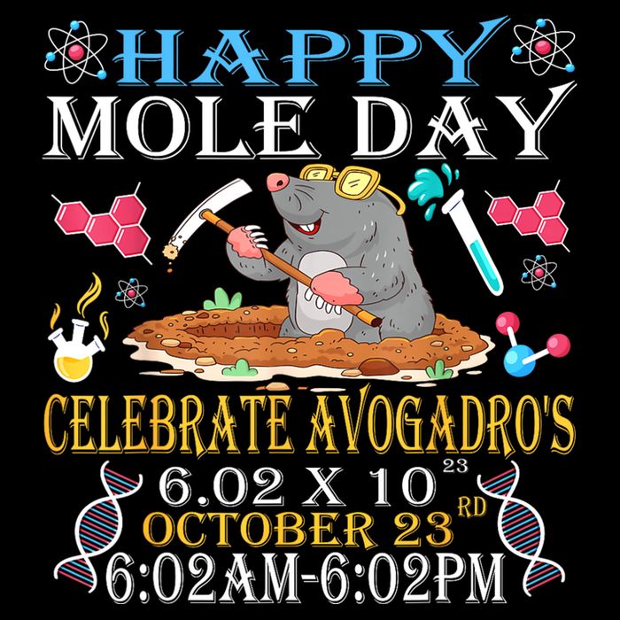 Happy Mole Day Celebrate AvogadroS Mole 6.02 X 10 October Backpack