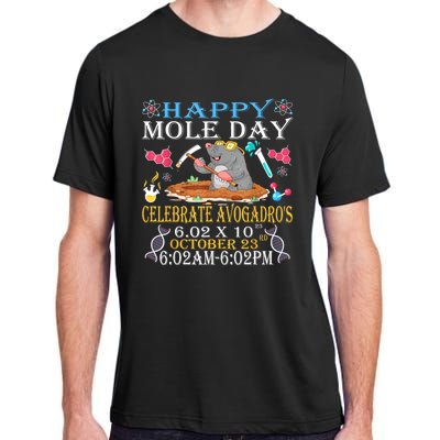 Happy Mole Day Celebrate AvogadroS Mole 6.02 X 10 October Adult ChromaSoft Performance T-Shirt