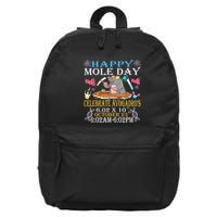 Happy Mole Day Celebrate AvogadroS Mole 6.02 X 10 October 16 in Basic Backpack