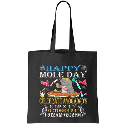Happy Mole Day Celebrate AvogadroS Mole 6.02 X 10 October Bag