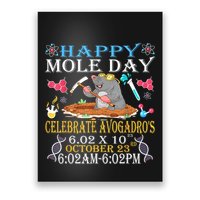 Happy Mole Day Celebrate AvogadroS Mole 6.02 X 10 October Poster