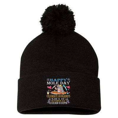 Happy Mole Day Celebrate AvogadroS Mole 6.02 X 10 October Pom Pom 12in Knit Beanie