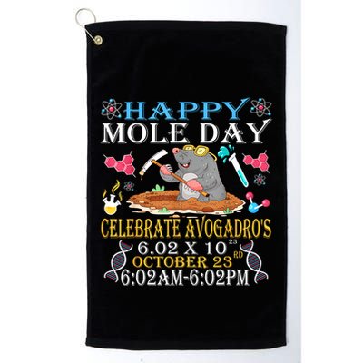 Happy Mole Day Celebrate AvogadroS Mole 6.02 X 10 October Golf Towel