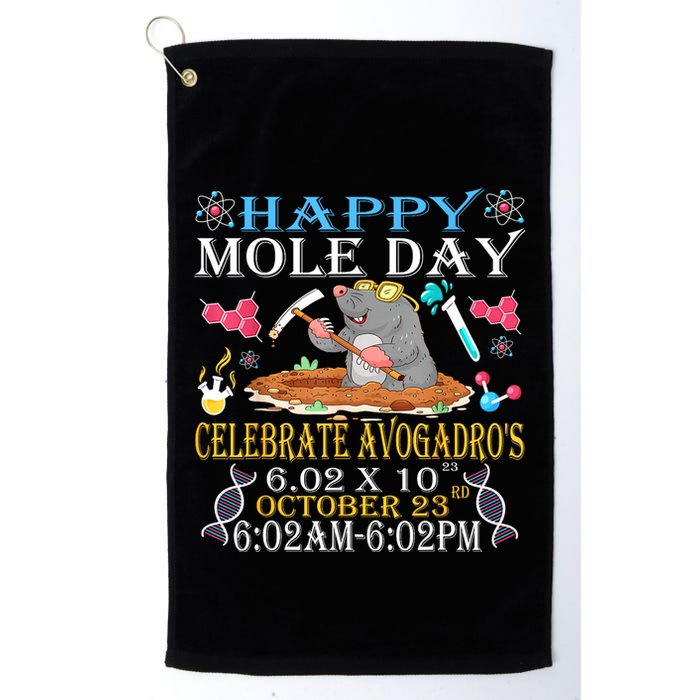 Happy Mole Day Celebrate AvogadroS Mole 6.02 X 10 October Golf Towel