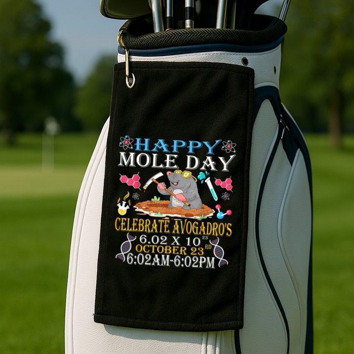 Happy Mole Day Celebrate AvogadroS Mole 6.02 X 10 October Golf Towel