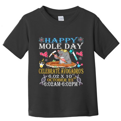 Happy Mole Day Celebrate AvogadroS Mole 6.02 X 10 October Toddler T-Shirt