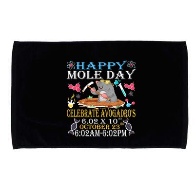 Happy Mole Day Celebrate AvogadroS Mole 6.02 X 10 October Microfiber Hand Towel