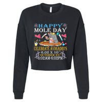 Happy Mole Day Celebrate AvogadroS Mole 6.02 X 10 October Cropped Pullover Crew