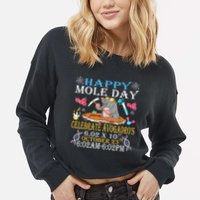 Happy Mole Day Celebrate AvogadroS Mole 6.02 X 10 October Cropped Pullover Crew