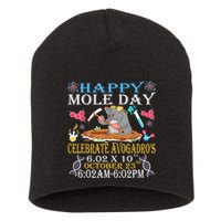 Happy Mole Day Celebrate AvogadroS Mole 6.02 X 10 October Short Acrylic Beanie