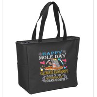 Happy Mole Day Celebrate AvogadroS Mole 6.02 X 10 October Zip Tote Bag