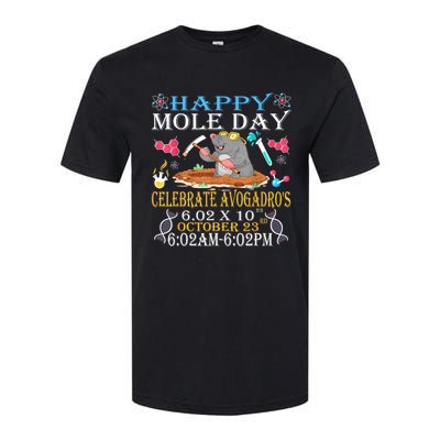 Happy Mole Day Celebrate AvogadroS Mole 6.02 X 10 October Softstyle CVC T-Shirt