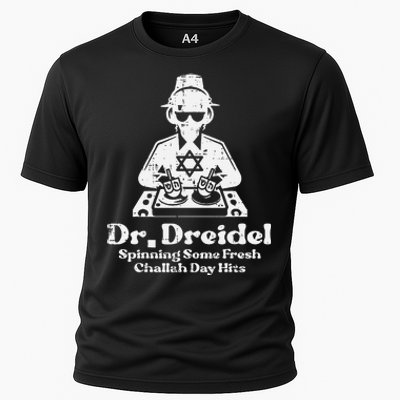 Hanukkah Mr Dreidel Dj Funny Chanukkah Jewish Cooling Performance Crew T-Shirt