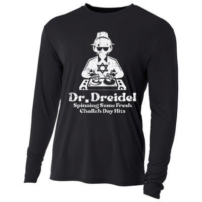 Hanukkah Mr Dreidel Dj Funny Chanukkah Jewish Cooling Performance Long Sleeve Crew