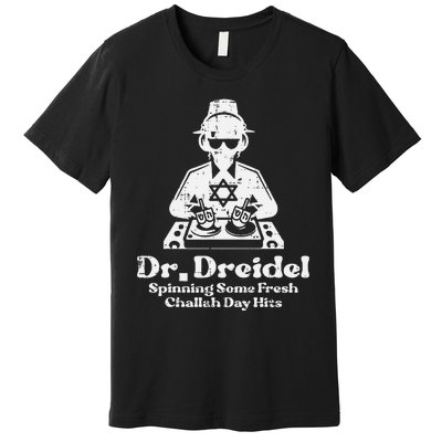 Hanukkah Mr Dreidel Dj Funny Chanukkah Jewish Premium T-Shirt