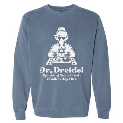 Hanukkah Mr Dreidel Dj Funny Chanukkah Jewish Garment-Dyed Sweatshirt