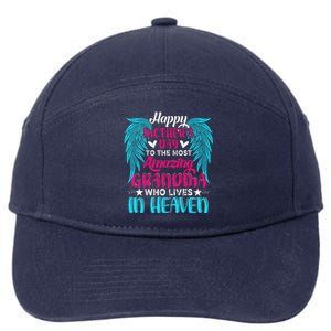 Happy MotherS Day To The Most Amazing Grandma In Heaven 7-Panel Snapback Hat