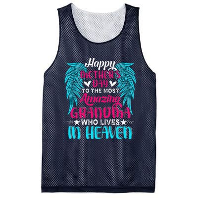 Happy MotherS Day To The Most Amazing Grandma In Heaven Mesh Reversible Basketball Jersey Tank