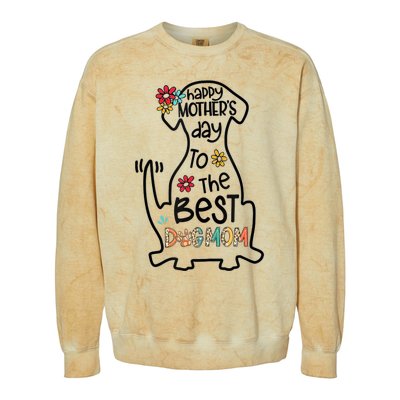 Happy Mother's Day To The Best Dog Mom Dog Mother Gifts Colorblast Crewneck Sweatshirt