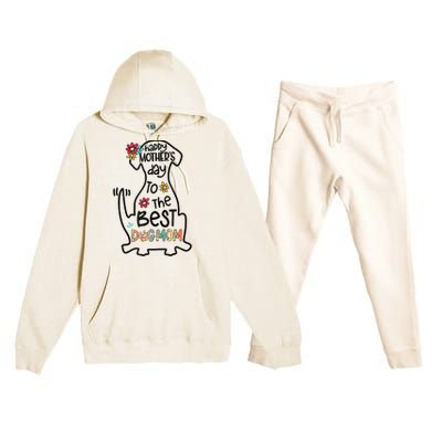 Happy Mother's Day To The Best Dog Mom Dog Mother Gifts Premium Hooded Sweatsuit Set