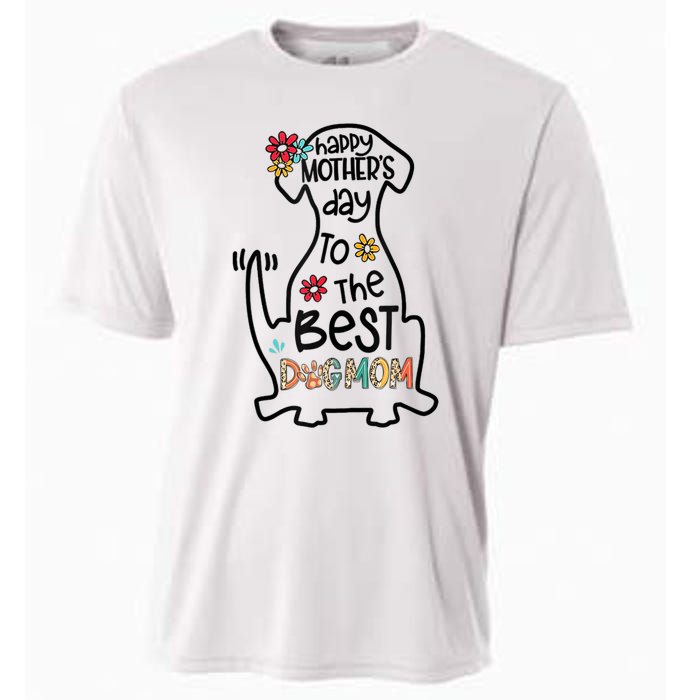 Happy Mother's Day To The Best Dog Mom Dog Mother Gifts Cooling Performance Crew T-Shirt