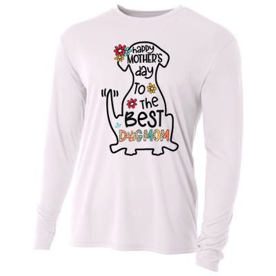 Happy Mother's Day To The Best Dog Mom Dog Mother Gifts Cooling Performance Long Sleeve Crew