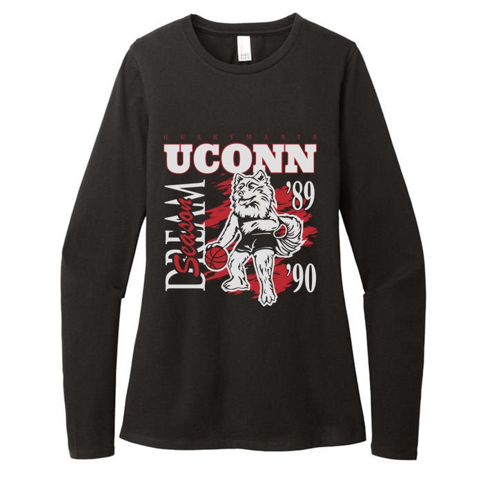 Husky Mania Dream Season Basketball Team Lover Womens CVC Long Sleeve Shirt