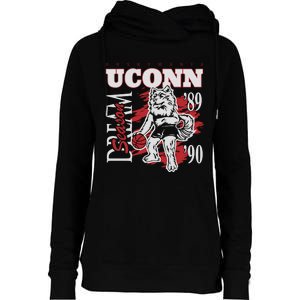 Husky Mania Dream Season Basketball Team Lover Womens Funnel Neck Pullover Hood