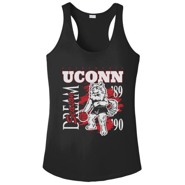 Husky Mania Dream Season Basketball Team Lover Ladies PosiCharge Competitor Racerback Tank