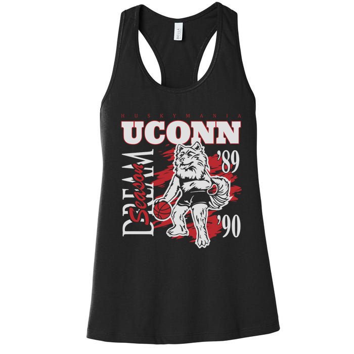 Husky Mania Dream Season Basketball Team Lover Women's Racerback Tank