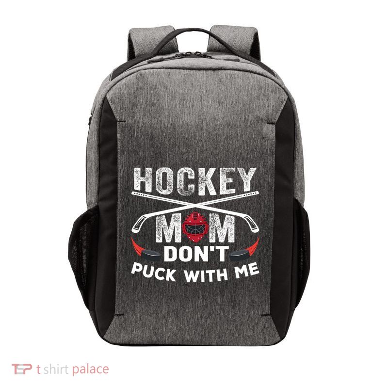 Hockey Mom DonT Puck With Me Moms Sports Gift Vector Backpack