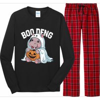 Halloween Moo Deng Baby Hippo Boo Deng Long Sleeve Pajama Set