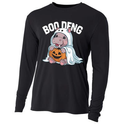 Halloween Moo Deng Baby Hippo Boo Deng Cooling Performance Long Sleeve Crew