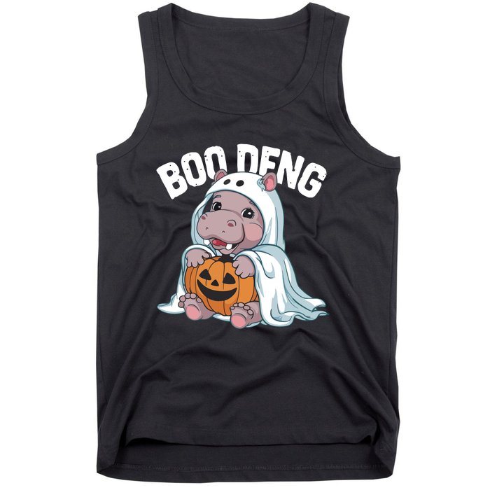 Halloween Moo Deng Baby Hippo Boo Deng Tank Top