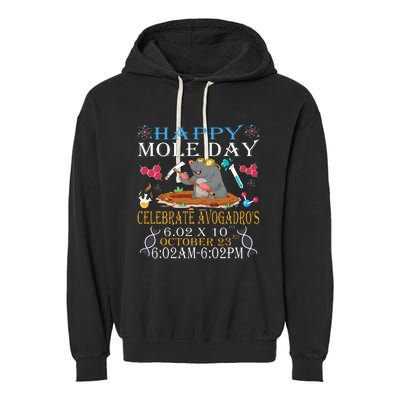 Happy Mole Day Celebrate Avogadro Garment-Dyed Fleece Hoodie