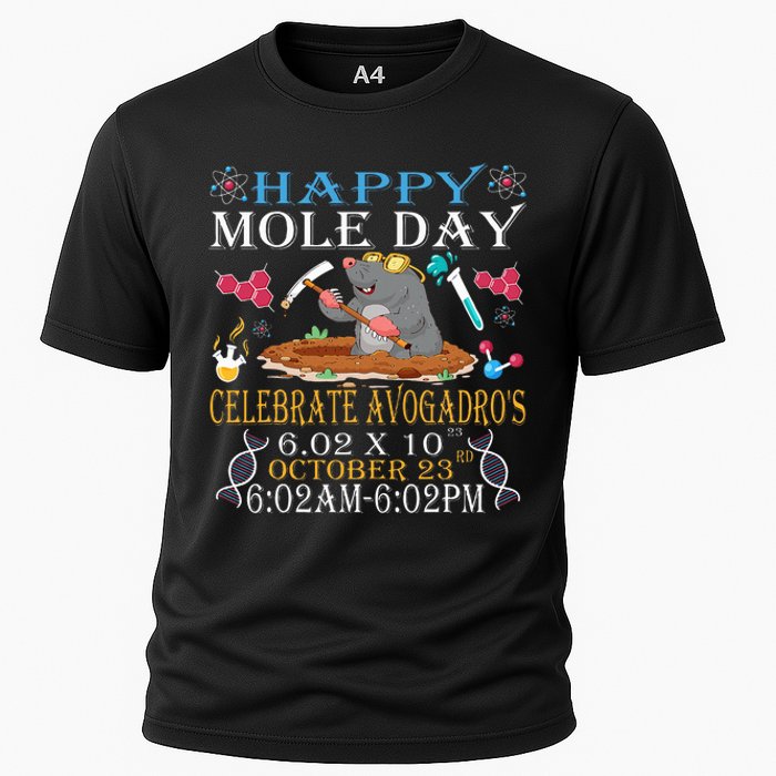 Happy Mole Day Celebrate Avogadro Cooling Performance Crew T-Shirt