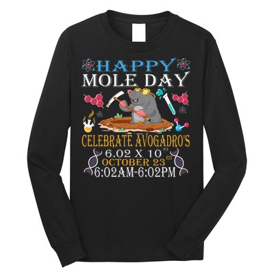 Happy Mole Day Celebrate Avogadro Long Sleeve Shirt