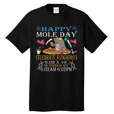 Happy Mole Day Celebrate Avogadro Tall T-Shirt