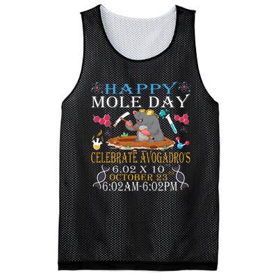 Happy Mole Day Celebrate Avogadro Mesh Reversible Basketball Jersey Tank