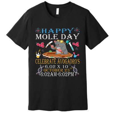 Happy Mole Day Celebrate Avogadro Premium T-Shirt