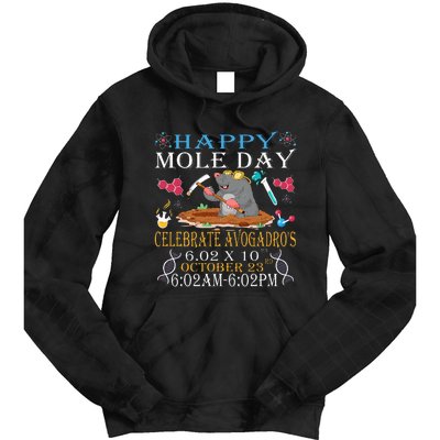 Happy Mole Day Celebrate Avogadro Tie Dye Hoodie