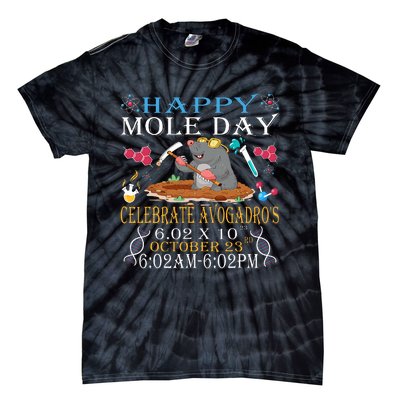 Happy Mole Day Celebrate Avogadro Tie-Dye T-Shirt