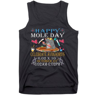 Happy Mole Day Celebrate Avogadro Tank Top