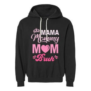 Happy Mother's Day Cute Leopard Graphic Mama Mommy Mom Bruh Garment-Dyed Fleece Hoodie